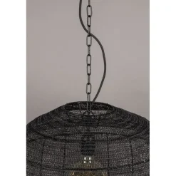 Dutchbone Hanglampen|Meezan 1-lichts Hanglamp Zwart 70cm