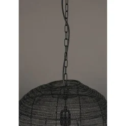 Dutchbone Hanglampen|Meezan 1-lichts Hanglamp Zwart 50cm