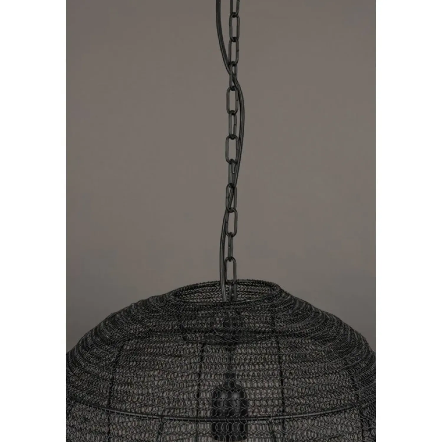 Dutchbone Hanglampen|Meezan 1-lichts Hanglamp Zwart 50cm