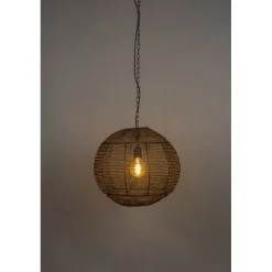 Dutchbone Hanglampen|Meezan 1-lichts Hanglamp Zwart 50cm