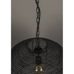 Dutchbone Hanglampen|Meezan 1-lichts Hanglamp Zwart 50cm