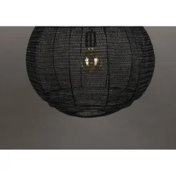 Dutchbone Hanglampen|Meezan 1-lichts Hanglamp Zwart 50cm