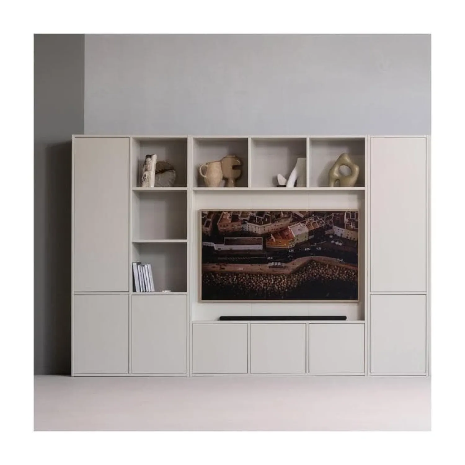 WOOOD Vakkenkasten|Industriele Kasten|Meggy Cinewall grenen dust 160 cm