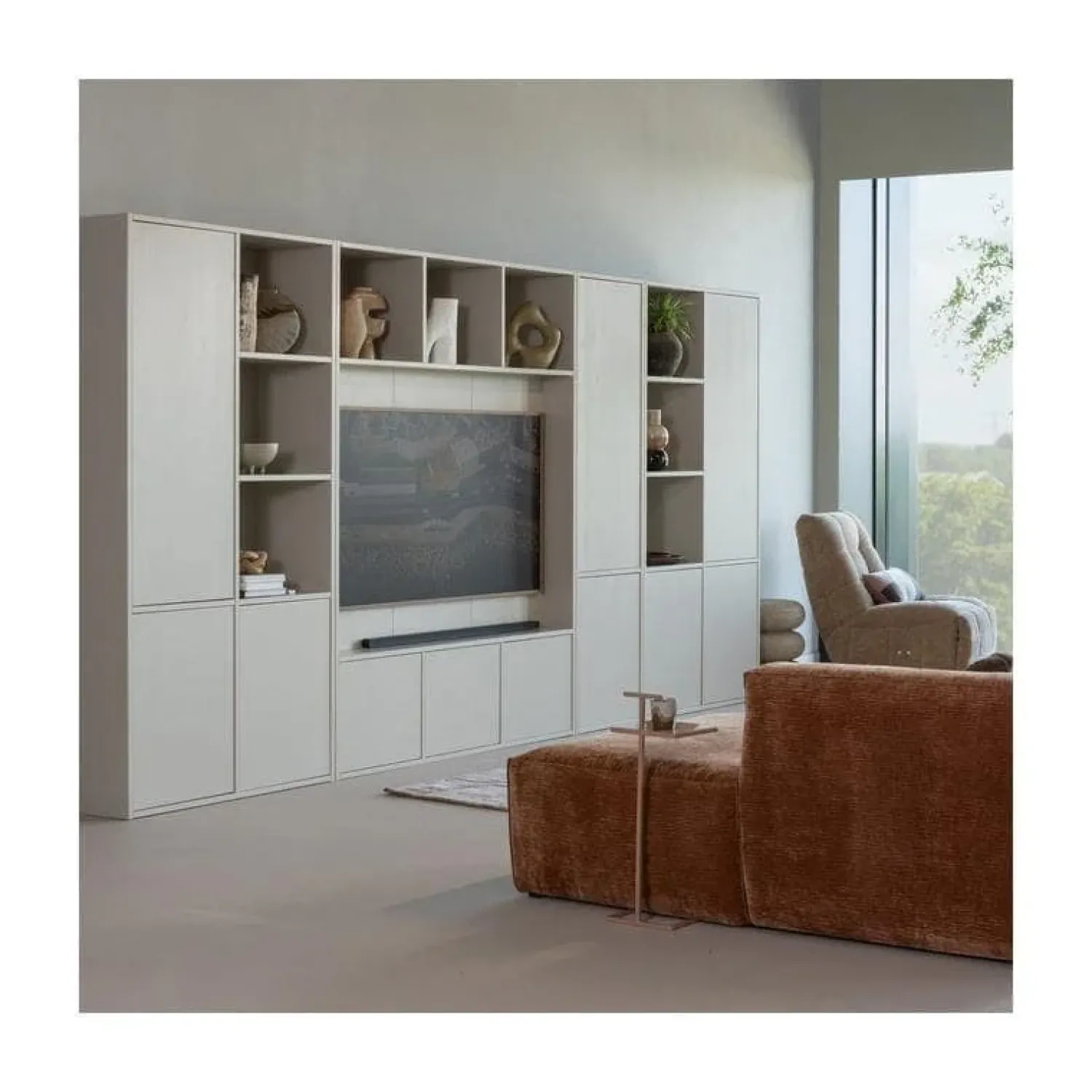 WOOOD Wandkasten|Industriele Kasten|Meggy Wandkast links grenen dust 108 cm