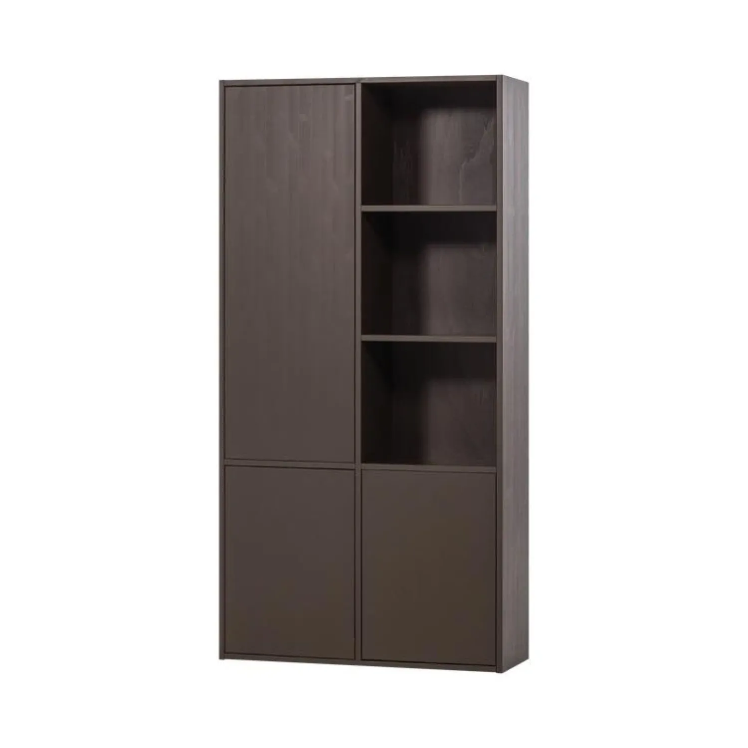 WOOOD Wandkasten|Industriele Kasten|Meggy Wandkast Links Grenen Middenbruin 108cm