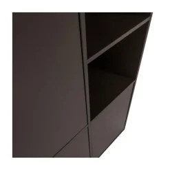 WOOOD Wandkasten|Industriele Kasten|Meggy Wandkast Links Grenen Middenbruin 108cm
