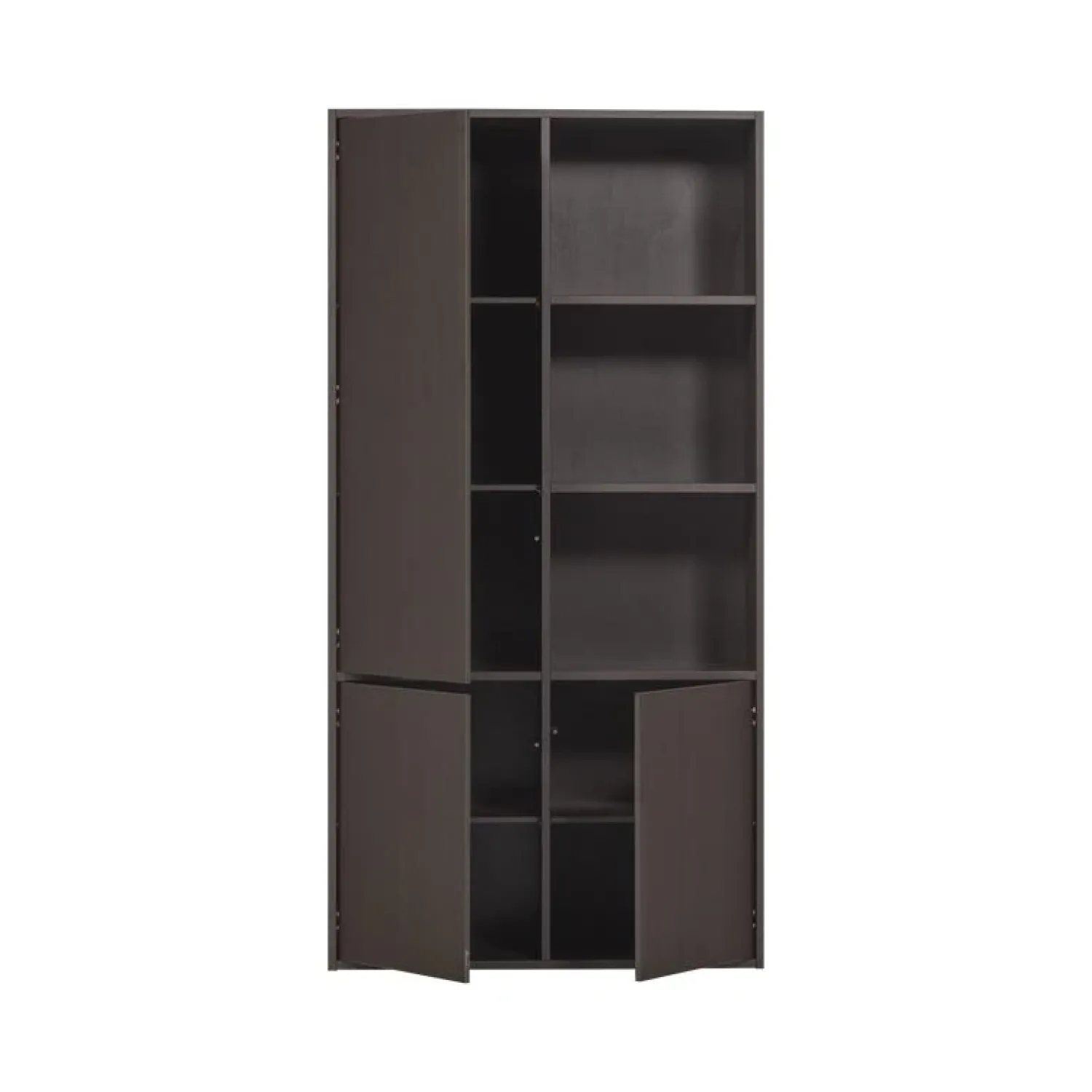 WOOOD Wandkasten|Industriele Kasten|Meggy Wandkast Links Grenen Middenbruin 108cm