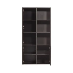WOOOD Wandkasten|Industriele Kasten|Meggy Wandkast Links Grenen Middenbruin 108cm