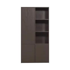 WOOOD Wandkasten|Industriele Kasten|Meggy Wandkast Links Grenen Middenbruin 108cm