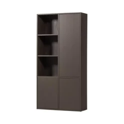 WOOOD Wandkasten|Industriele Kasten|Meggy Wandkast Rechts Grenen Middenbruin 108cm