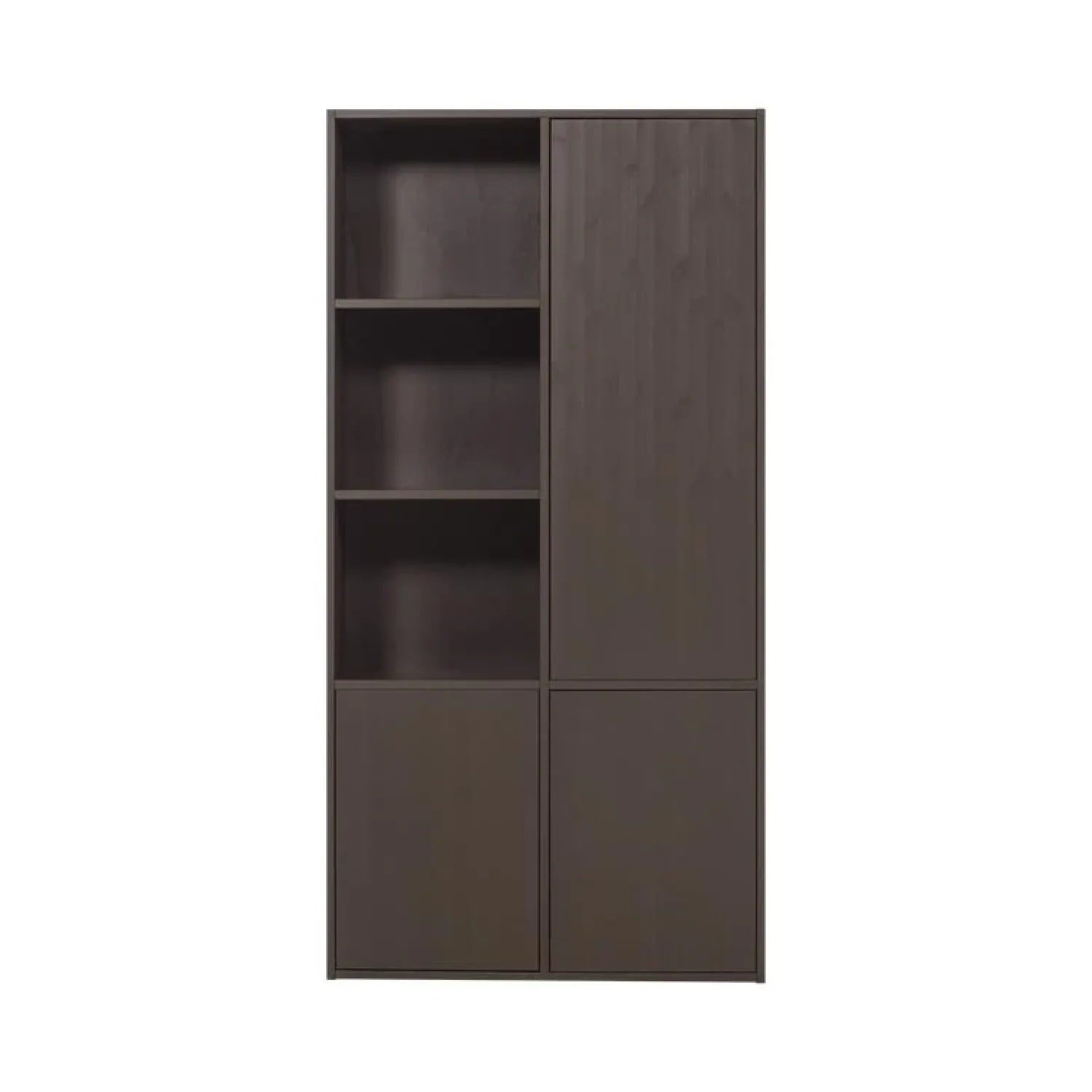 WOOOD Wandkasten|Industriele Kasten|Meggy Wandkast Rechts Grenen Middenbruin 108cm