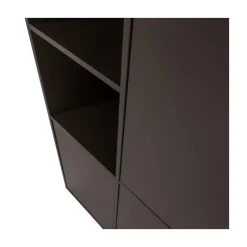WOOOD Wandkasten|Industriele Kasten|Meggy Wandkast Rechts Grenen Middenbruin 108cm