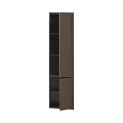 WOOOD Wandkasten|Industriele Kasten|Meggy Wandkast Smal Grenen Middenbruin 55cm