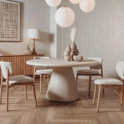 Tower living Eettafels|Mello Eettafel rond beige 150 cm
