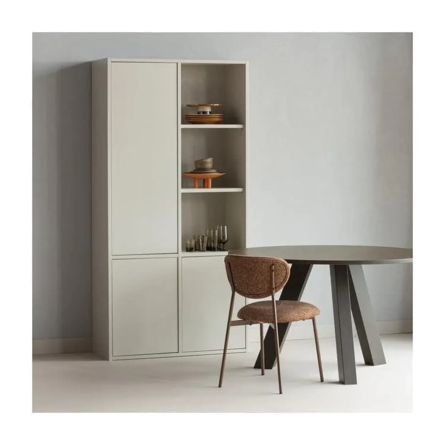 WOOOD Wandkasten|Industriele Kasten|Merel Opbergkast Dennenhout Dust 100cm
