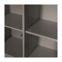 WOOOD Wandkasten|Industriele Kasten|Merel Opbergkast Dennenhout Warmgrijs 100cm