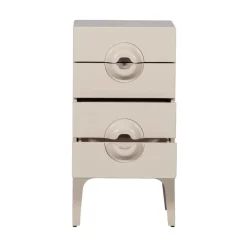 WOOOD Ladenkasten|Industriele Kasten|Merge Ladekast 4 Lades Eucalyptushout Greige 44cm