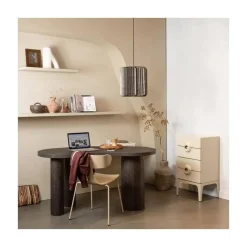 WOOOD Ladenkasten|Industriele Kasten|Merge Ladekast 4 Lades Eucalyptushout Greige 44cm