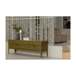 WOOOD Industriele Kasten|Tv Meubels|Merge TV Meubel Eucalyptushout Honinggeel 160cm