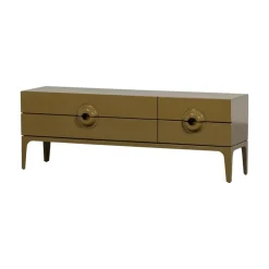 WOOOD Industriele Kasten|Tv Meubels|Merge TV Meubel Eucalyptushout Honinggeel 160cm
