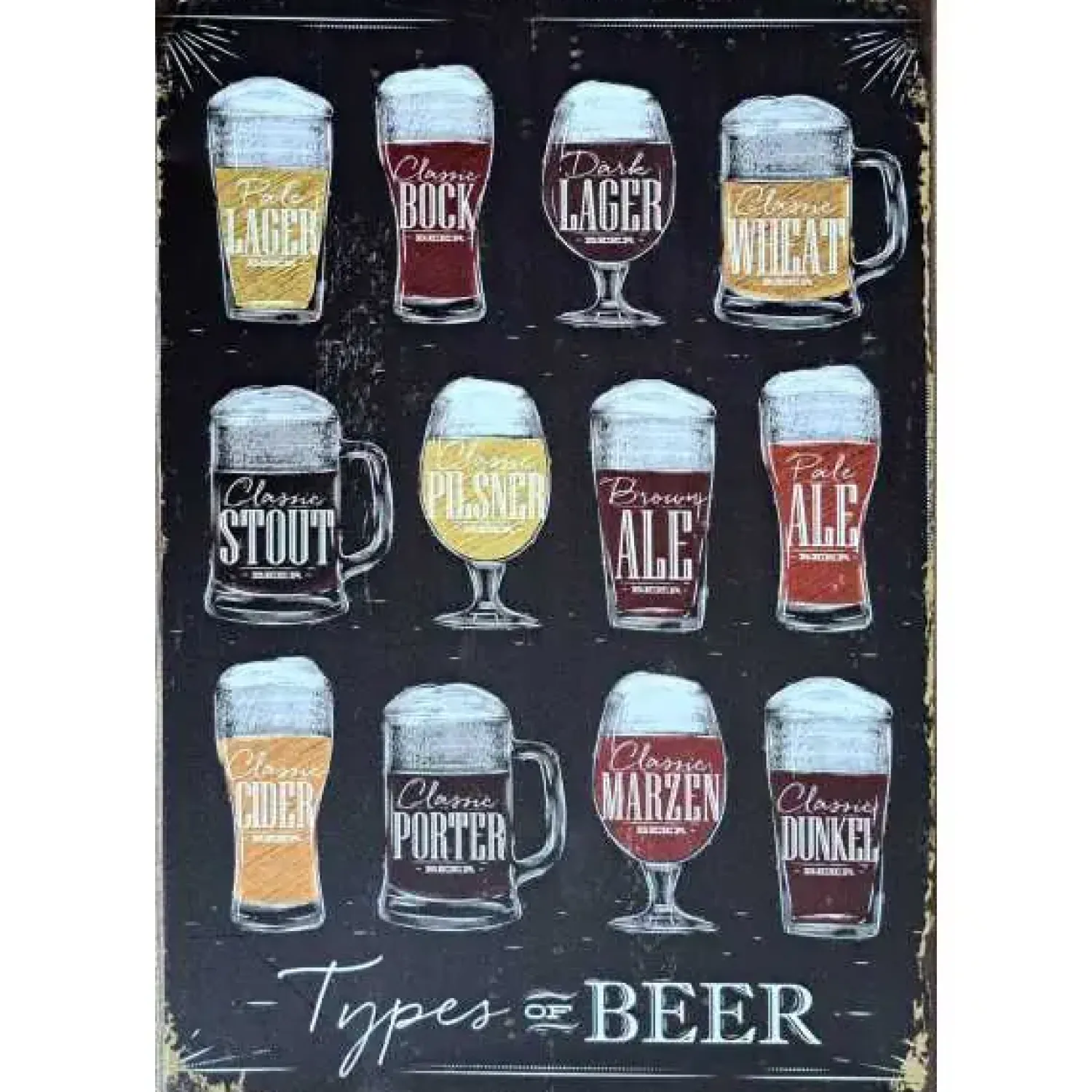 Metal Signs Metalen Borden|metalen bord Beer menu