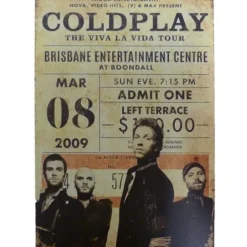 Metal Signs Metalen Borden|metalen bord Coldplay