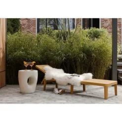WOOOD Tuintafels|Mica Tuin Bijzettafel Vezelversterkte Polymeer Naturel 40cm