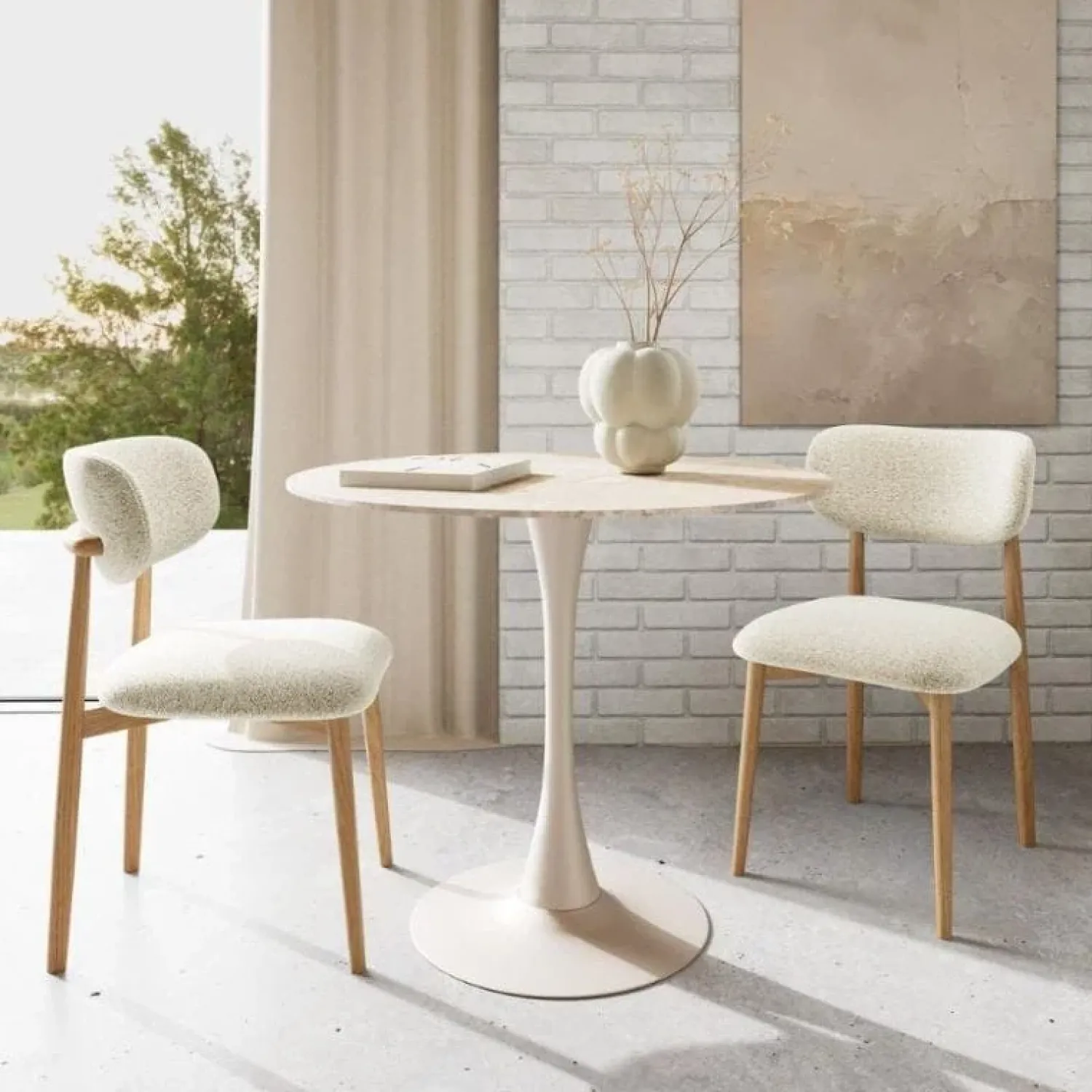 Nordhavn Eetkamerstoelen|Michael Eetkamerstoel eikenhout Beige
