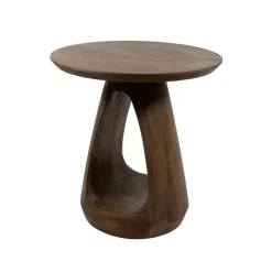 Mysons Bijzettafels|Mike Bijzettafel rond Walnoot 50cm