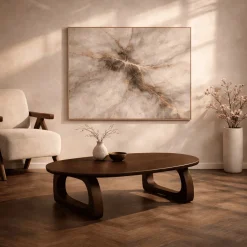 Vane Living Salontafels|Mike Salontafel ovaal Walnoot mangohout 130cm