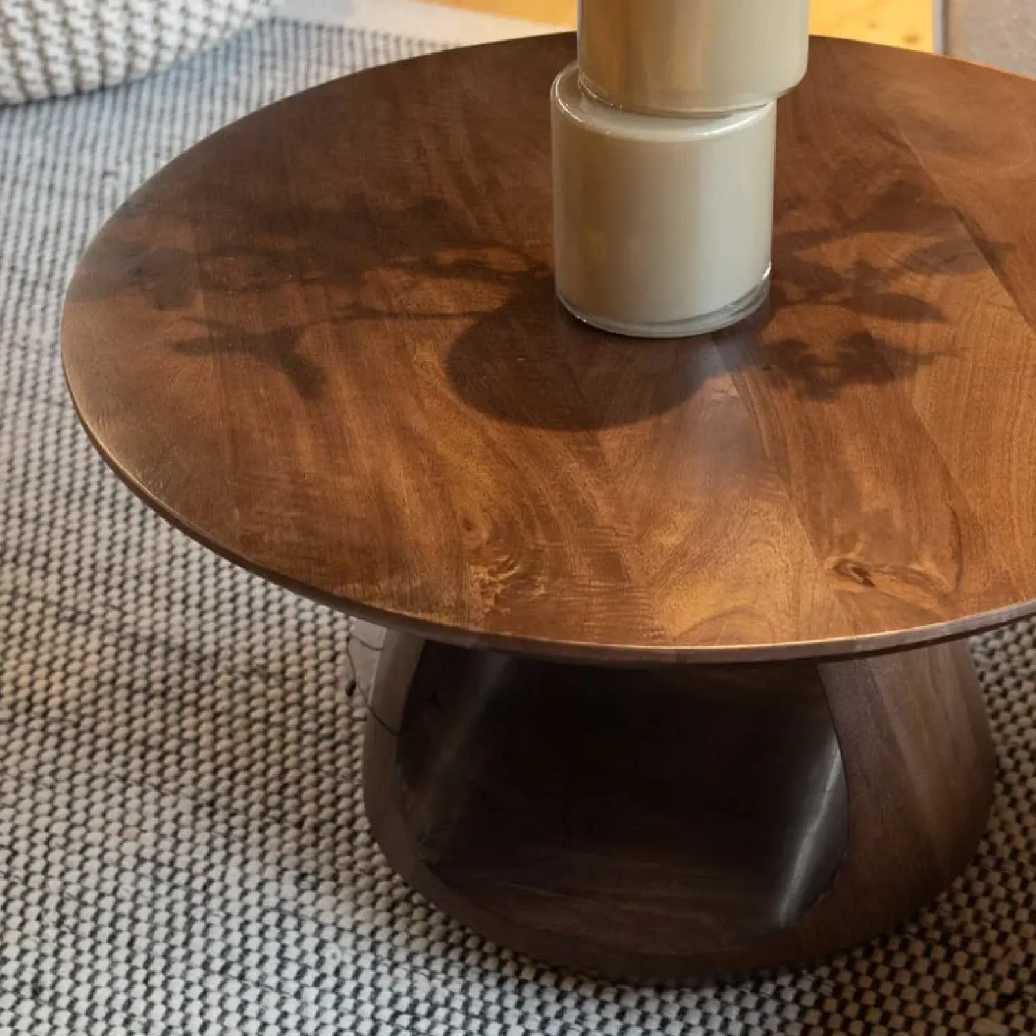 Mysons Salontafels|Mike Salontafel rond Walnoot Medium 70cm