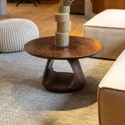 Mysons Salontafels|Mike Salontafel rond Walnoot Medium 70cm