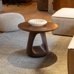 Mysons Salontafels|Mike Salontafel rond Walnoot Small 60cm
