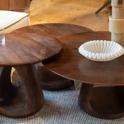 Mysons Salontafels|Mike Salontafel set van 3 Walnoot