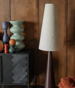 Dutchbone Vloerlampen|Miki 1-lichts Vloerlamp Bouclé 41cm