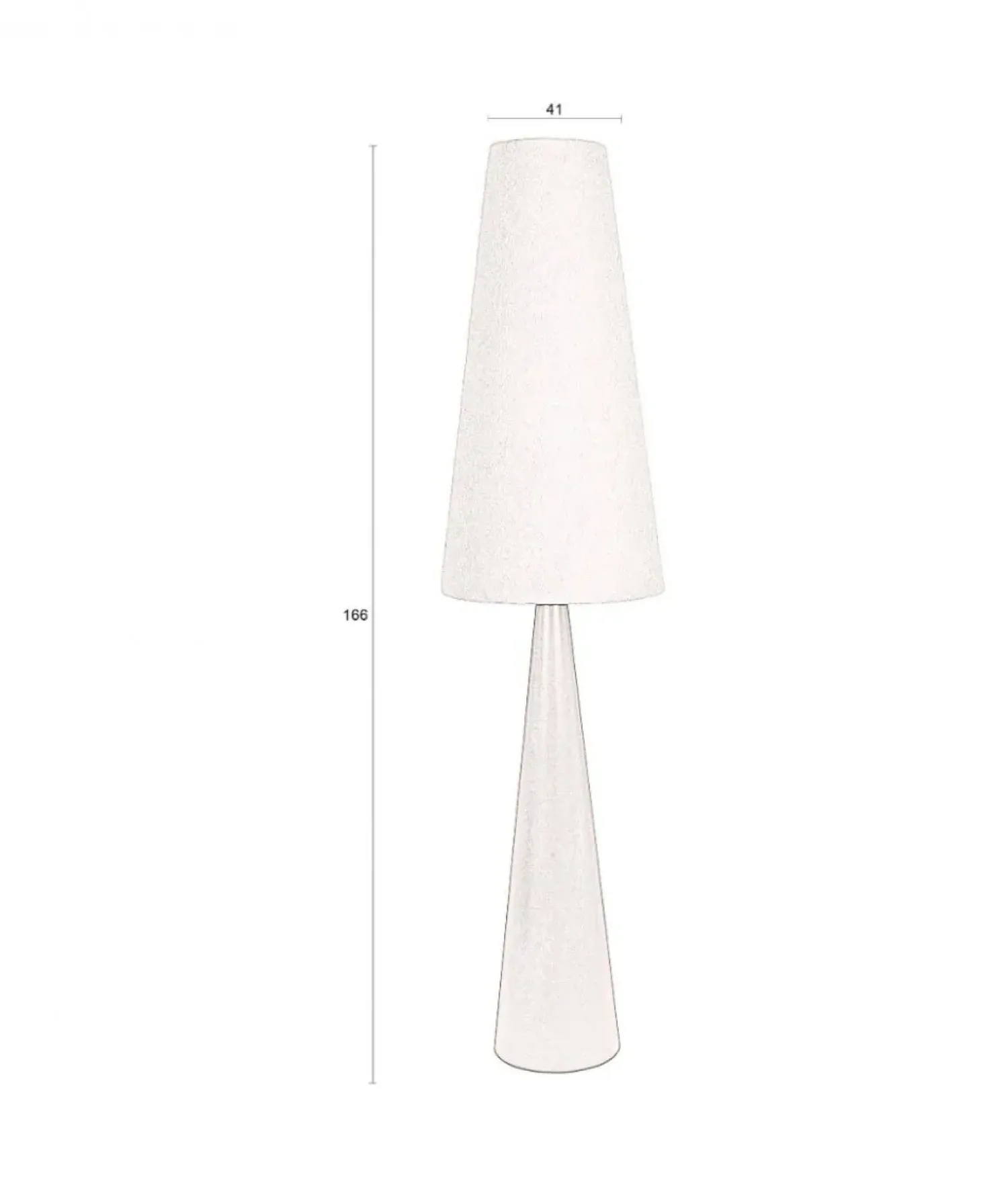 Dutchbone Vloerlampen|Miki 1-lichts Vloerlamp Bouclé 41cm