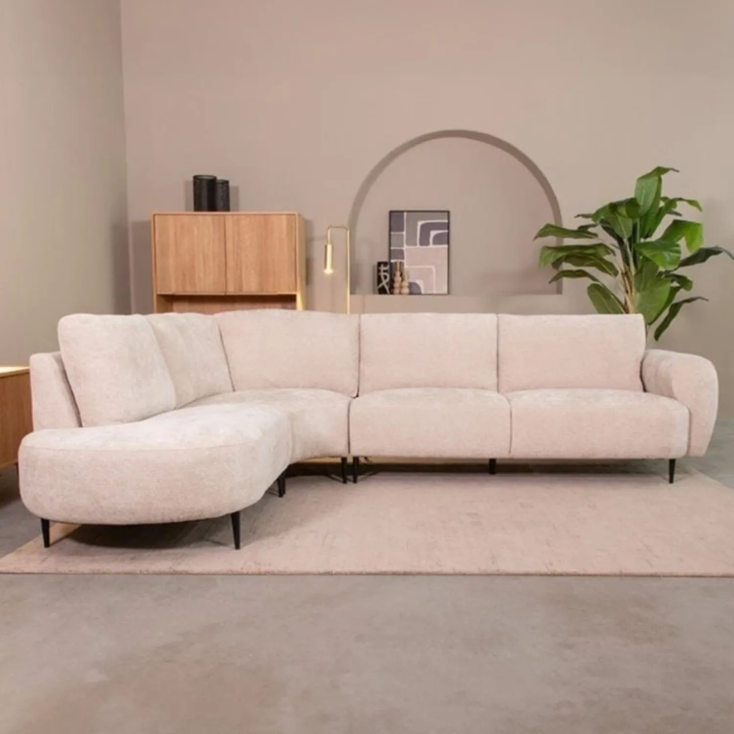 Label51 Hoekbanken|Milano Hoekbank Links Naturel 300cm
