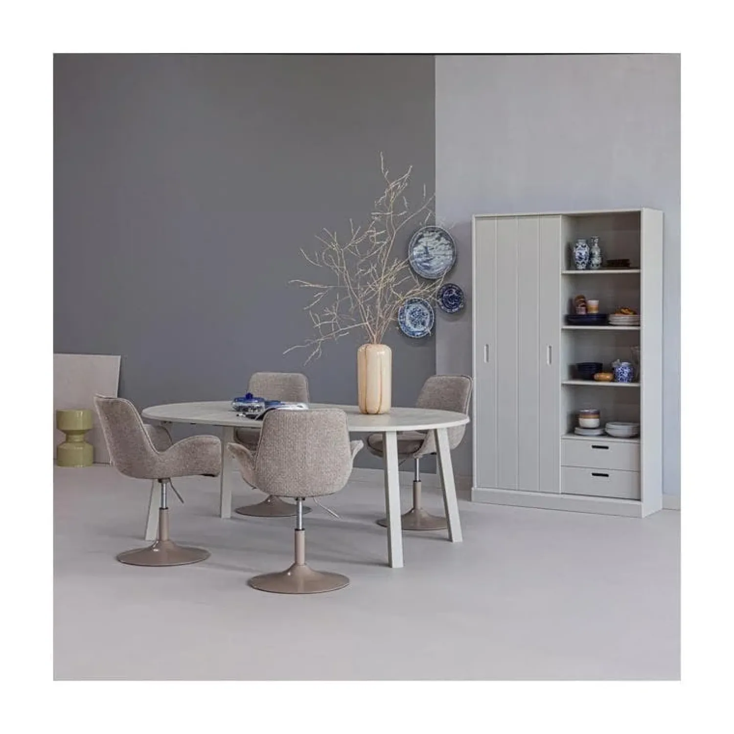 WOOOD Wandkasten|Industriele Kasten|Mila Schuifdeurkast Dennenhout Dust 120cm