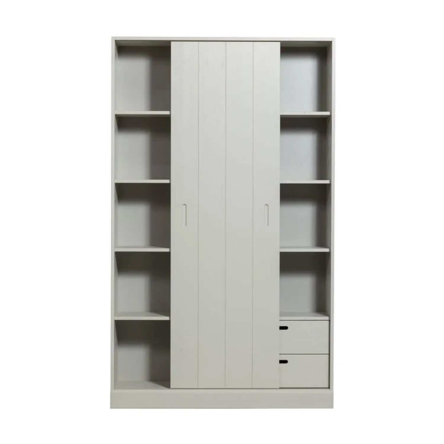 WOOOD Wandkasten|Industriele Kasten|Mila Schuifdeurkast Dennenhout Dust 120cm