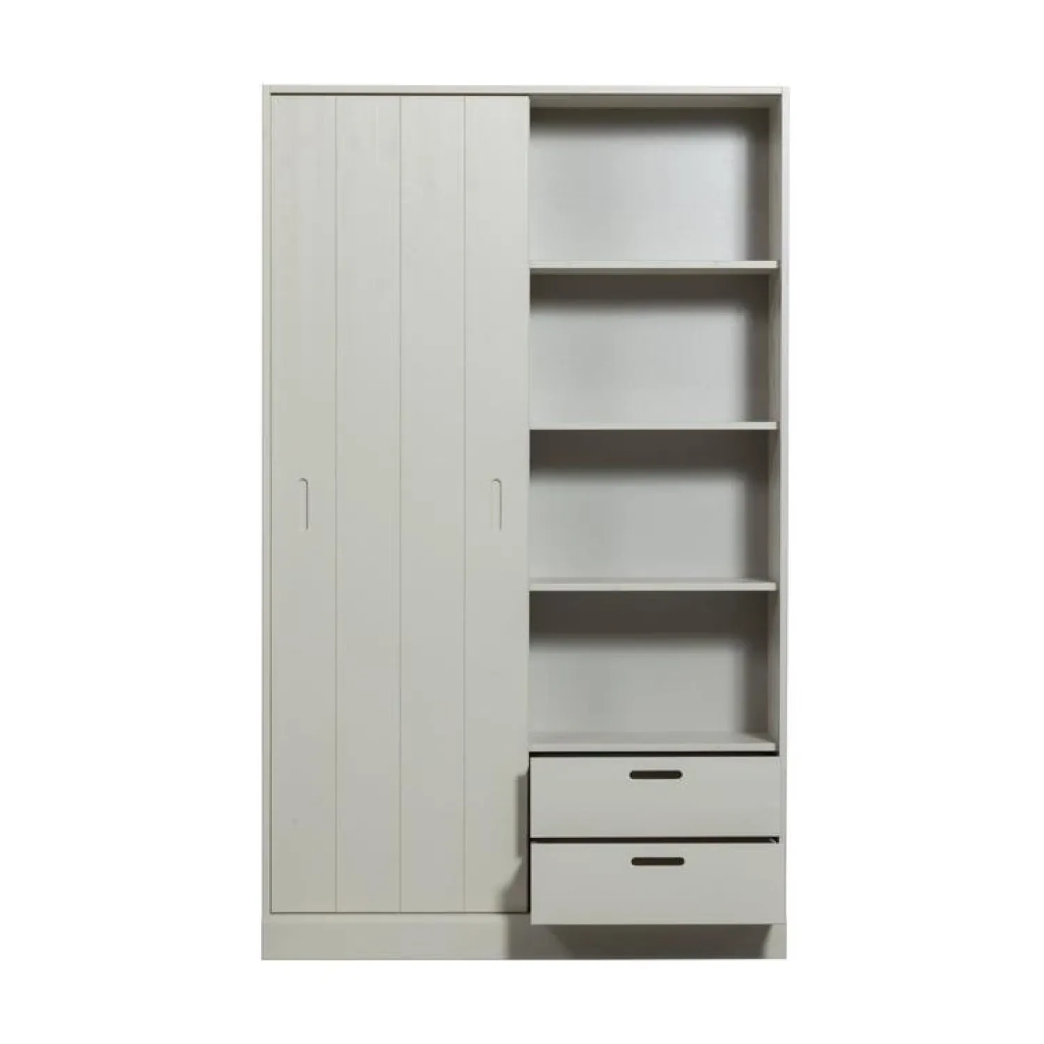 WOOOD Wandkasten|Industriele Kasten|Mila Schuifdeurkast Dennenhout Dust 120cm