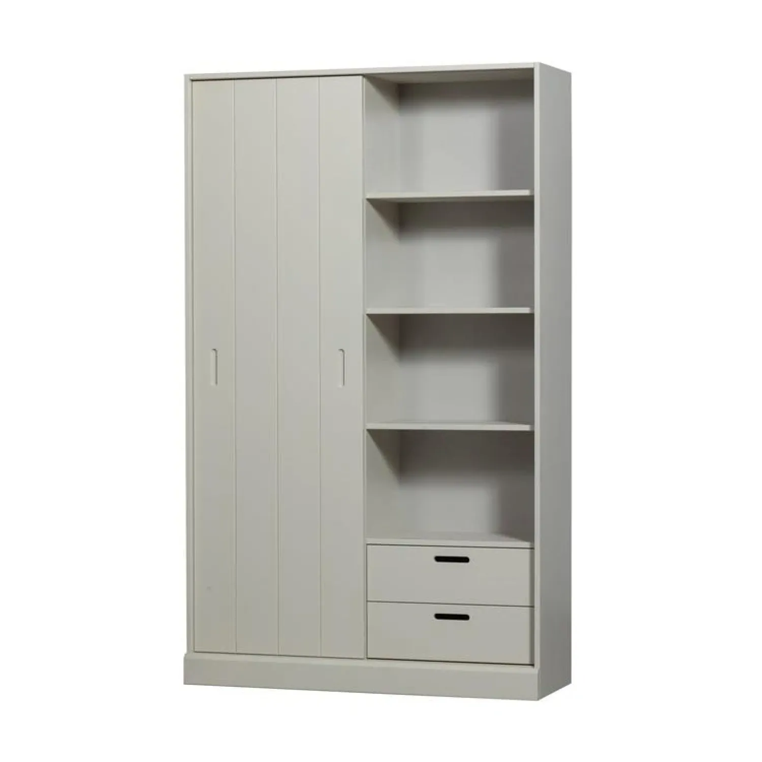 WOOOD Wandkasten|Industriele Kasten|Mila Schuifdeurkast Dennenhout Dust 120cm