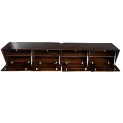 Vane Living Industriele Kasten|Tv Meubels|Milo Zwevend Tv meubel walnoot 200cm