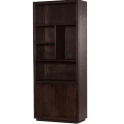 Tower living Boekenkasten|Industriele Kasten|Mincio Vakkenkast bruin eikenfineer 90cm