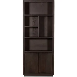 Tower living Boekenkasten|Industriele Kasten|Mincio Vakkenkast bruin eikenfineer 90cm