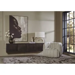 Tower living Industriele Kasten|Tv Meubels|Mincio zwevend Tv meubel bruin eikenfineer 220cm