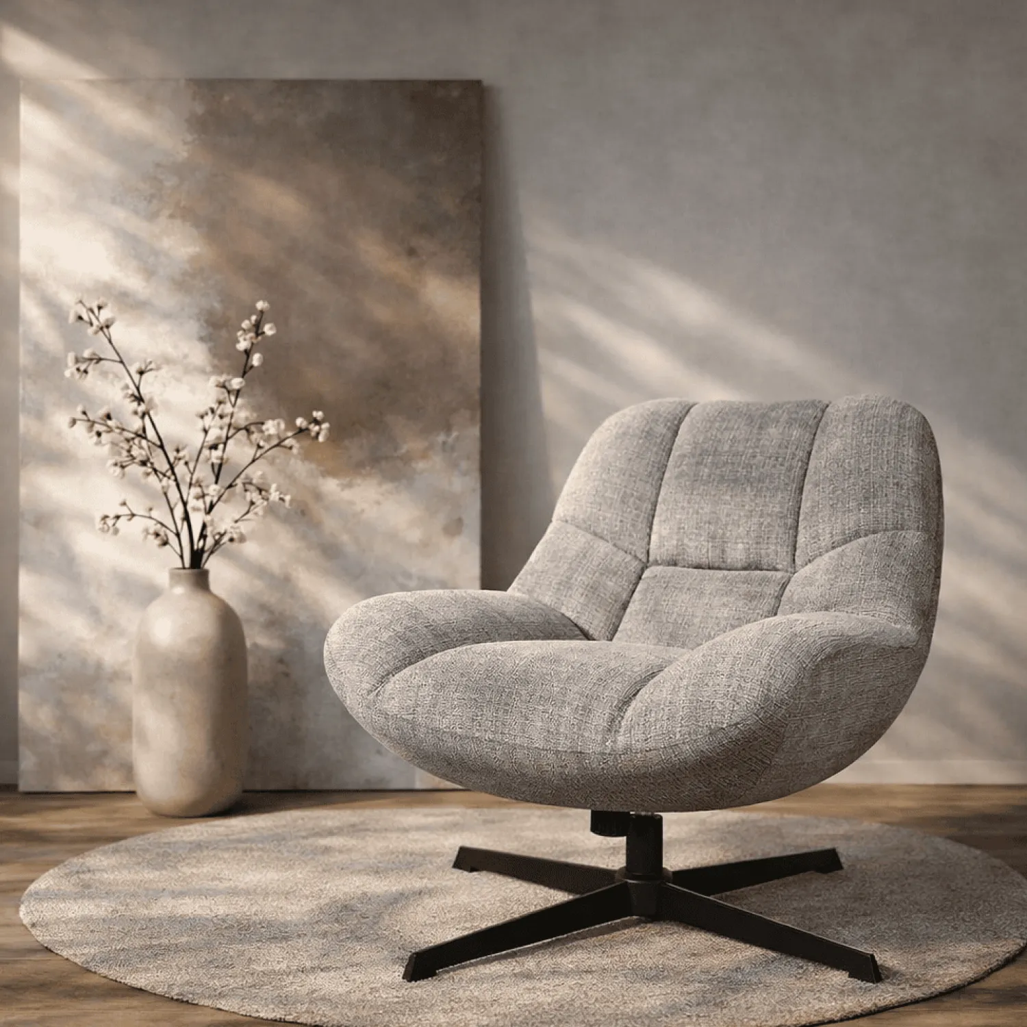 Mysons Fauteuils|Miranda Draaifauteuil + schommelfunctie Bruin