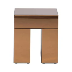 WOOOD Bijzettafels|Mirrox Bijzettafel Spiegelglas Bruin 45cm