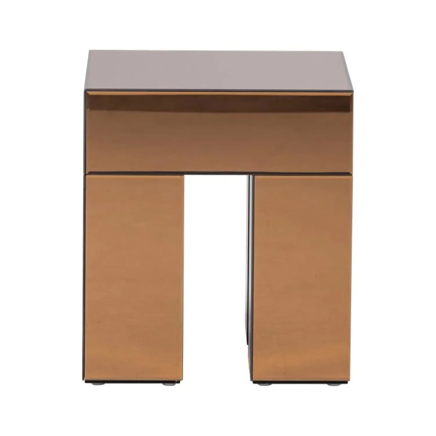 WOOOD Bijzettafels|Mirrox Bijzettafel Spiegelglas Bruin 45cm