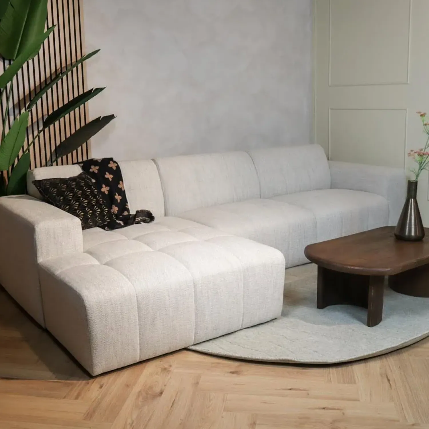 Pepp Hoekbanken|Modulaire Banken|Modulaire Bank Wave Chaise longue links Modesto wit