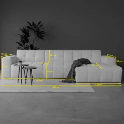 Pepp Hoekbanken|Modulaire Banken|Modulaire Bank Wave Chaise longue rechts Taupe